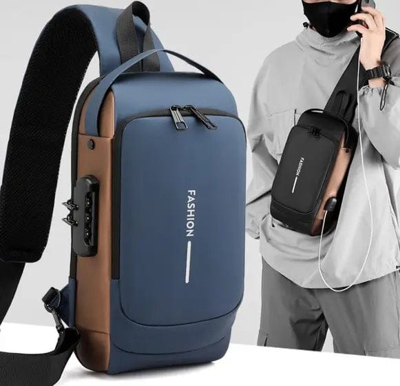 Ensemble 3-en-1 SACORCHE Imperméable Anti-vol Multifonction port USB intégré + Power Bank + Airpod Pro