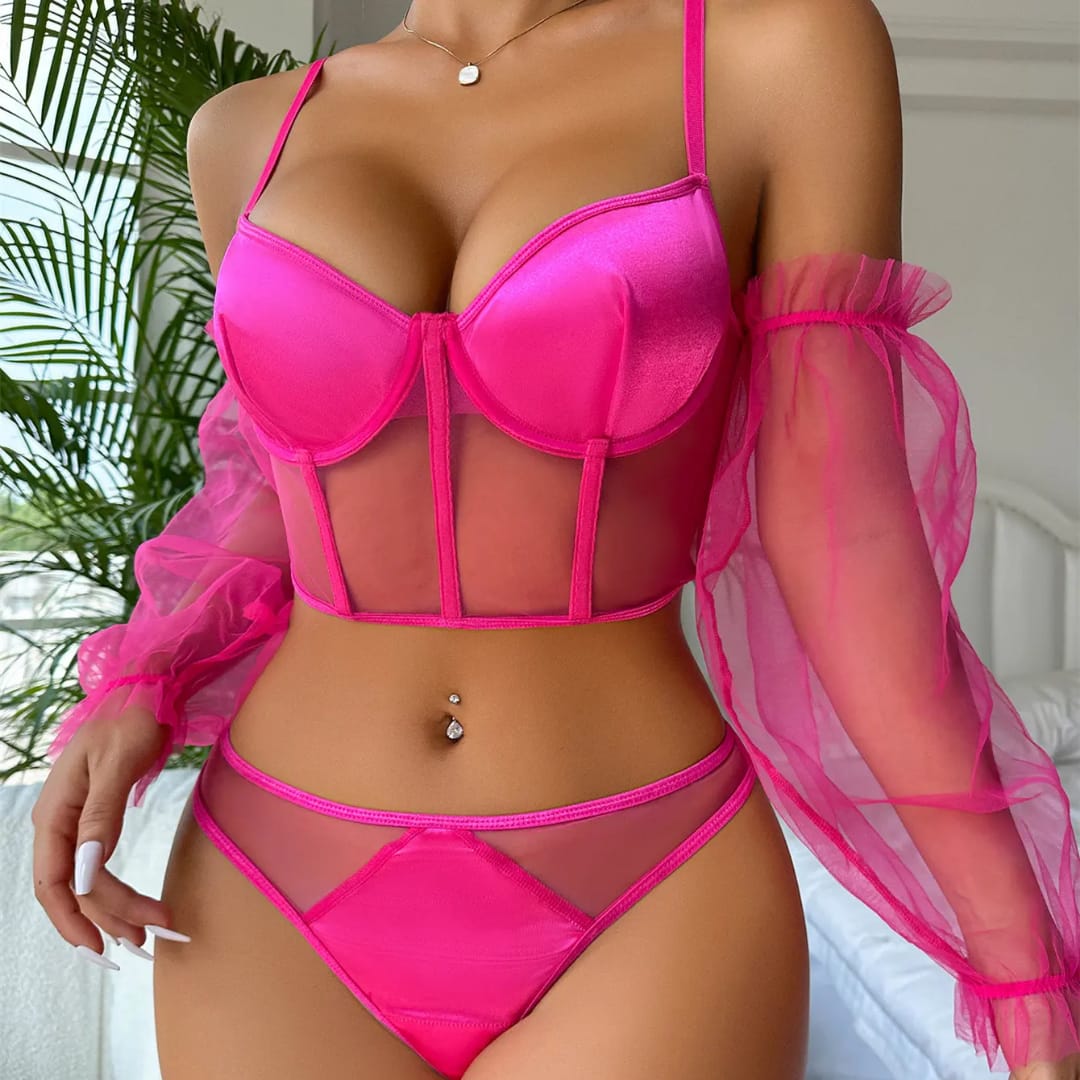 🖤 ENSEMBLE LINGERIE SÉDUCTION PREMIUM – 3 COLORIS 🌹 Rouge • 🤍 Blanc • 🖤 Noir